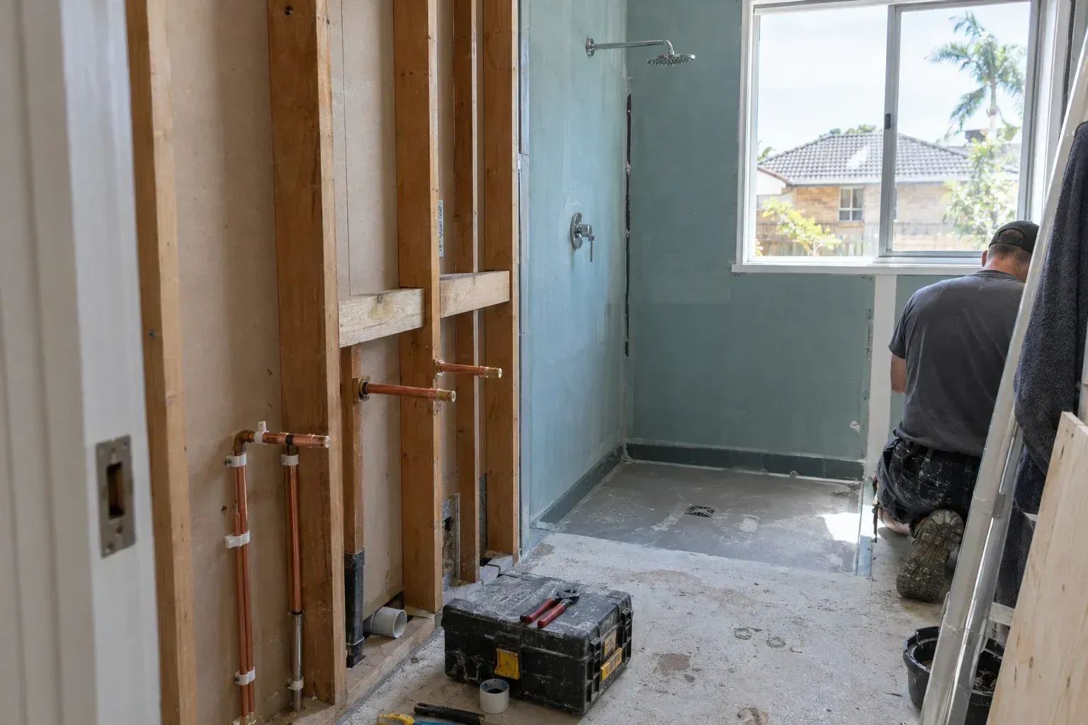 Bathroom and kitchen renovation plumbing